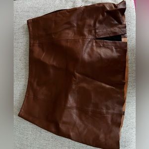 Reformation Veda Margie Leather Mini skirt